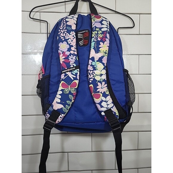 Swiss Gear Backpack Blue, Pink Floral Dragonfly Butterflies Disney Girl Style - Picture 8 of 12